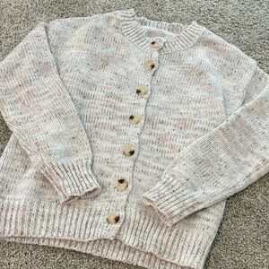 Cozy Knit Button-Up Sweater - Cream